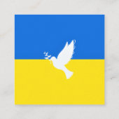 Carte De Réduction Drapeau de l'Ukraine - La colombe de la paix - Lib (Dos)