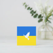 Carte De Réduction Drapeau de l'Ukraine - La colombe de la paix - Lib (Debout devant)