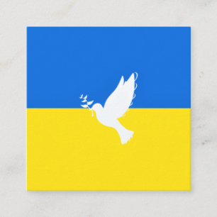 Carte De Réduction Drapeau de l'Ukraine - La colombe de la paix - Lib