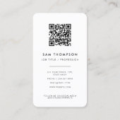 Carte de réduction du code QR du logo d'entreprise (Dos)