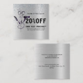 Carte de réduction du Salon de beauté Silver Glitt (Devant / Derrière)