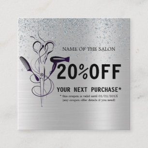 Carte de réduction du Salon de beauté Silver Glitt
