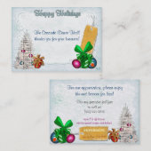 Carte De Réduction Élégance de Noël CADEAU / REMISE (Devant / Derrière)