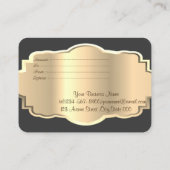 Carte De Réduction Élégant cadre moderne en or à spirale (Dos)