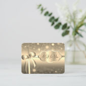 Carte De Réduction Elégant Cadre Or Moderne, Bow (Debout devant)