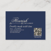 Carte De Réduction Elegant Classic Navy Blue Bakery Discount Card (Devant)