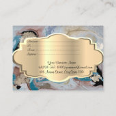 Carte De Réduction Elégant Confetti Moderne, Cadre Or, Marbre, Pierre (Dos)