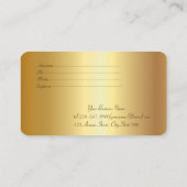 Carte De Réduction Élégant Confetti moderne Faux Gold (Dos)