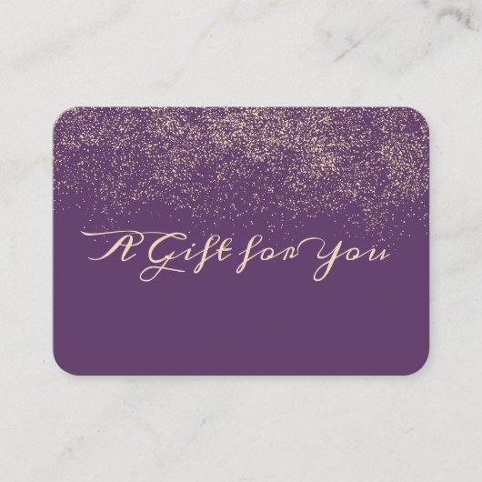 Carte De Réduction Élégant Confetti moderne violet (Devant)