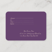 Carte De Réduction Elégant Confetti moderne violet, Parties scintilla (Dos)