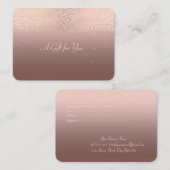 Carte De Réduction Elégant Confetti Or Moderne (Devant / Derrière)