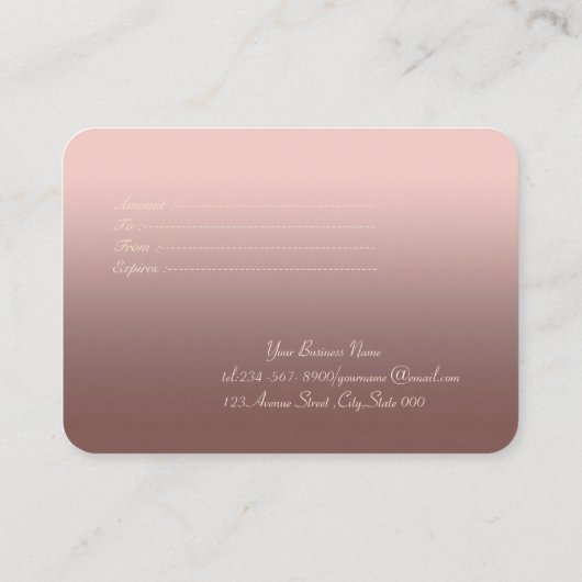 Carte De Réduction Elégant Confetti Or Moderne (Dos)