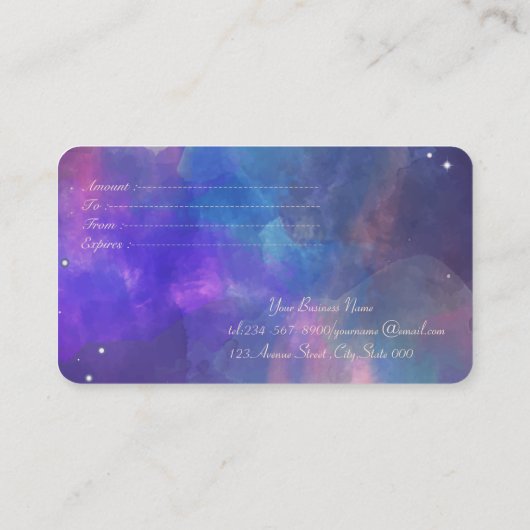 Carte De Réduction Élégant Confetti Or Moderne Paint Splash (Dos)