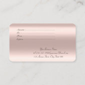 Carte De Réduction Elégant Confetti Or Rose brillant (Dos)