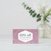 CARTE DE RÉDUCTION ÉLÉGANT EMBLEM BLANC SUR LA PARTIES SCINTILLANT RO (Debout devant)