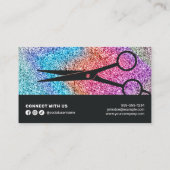 Carte De Réduction Elégant Holographe Parties scintillant Étincelant (Dos)