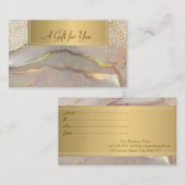 Carte De Réduction Elegant Modern,Professional Gold Confetti Opal (Devant / Derrière)