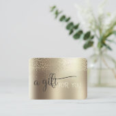 Carte De Réduction Elegant Modern Stylish Gold Confetti (Debout devant)