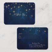Carte De Réduction Elégant moderne étoiles bleu marine (Devant / Derrière)