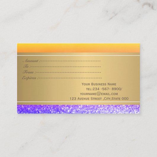 Carte De Réduction Elégant moderne Ombre Parties scintillant Bokeh Go (Dos)