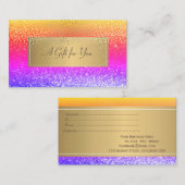 Carte De Réduction Elégant moderne Ombre Parties scintillant Bokeh Go (Devant / Derrière)