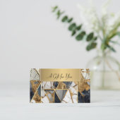 Carte De Réduction Élégant moderne, professionnel Marbre Or géométriq (Debout devant)