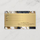 Carte De Réduction Élégant moderne, professionnel Marbre Or géométriq (Dos)