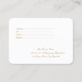 Carte De Réduction Elégant Or élégant, Noir (Dos)