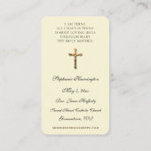 Carte De Réduction Elégant Première Sainte Communion Fille Religieuse (Dos)