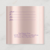 Carte De Réduction Elégant Rose Gold, Rainbow Parties scintillant Dri (Dos)