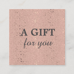 Carte De Réduction Élégant salon de beauté Rose Gold