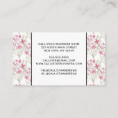 Carte De Réduction Elégante Fleurs rose Sage Vert Aquarelle Florale (Dos)