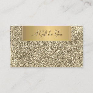 Carte De Réduction Élégante Luxe Moderne Paillettes Dorées