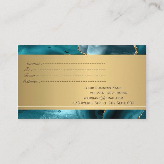 Carte De Réduction Elégante Parties scintillant moderne de luxe Emera (Dos)