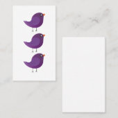 Carte De Réduction Enfants mignonette birdy (Devant / Derrière)