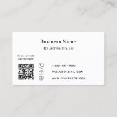 Carte De Réduction Entreprise de code qr en or noir blanc (Dos)