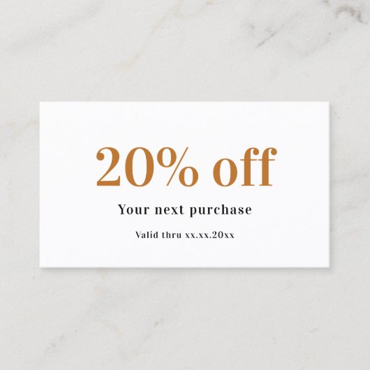 Carte De Réduction Entreprise de code qr en or noir blanc (Devant)