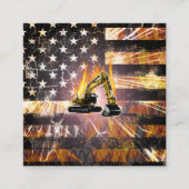 Carte De Réduction Étincelles du drapeau de l'excavateur (Devant)