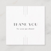 Carte De Réduction EVERLY Art Deco Minimal Business QR Code Thank You (Devant)