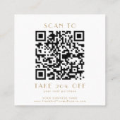 Carte De Réduction EVERLY Gold Art Deco Code QR de l'entreprise Merci (Dos)
