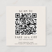 Carte De Réduction EVERLY Ivory Gold Black Affaires Code QR Merci (Dos)