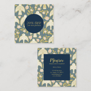 Carte De Réduction Falcons & Rose Chic Elegant Illustré