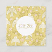 Carte De Réduction Falcons & Rose Chic Élégant Illustré Girly (Devant)