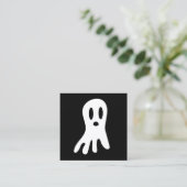 Carte De Réduction Fantômes d'Halloween foncé (Debout devant)