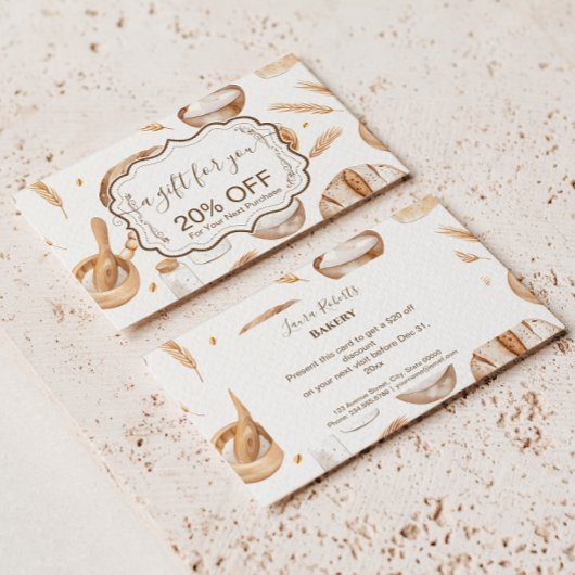 Carte De Réduction Farmhouse Artisan Bakery