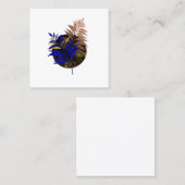 Carte De Réduction Ferme bleue sur cercle noir (Devant / Derrière)