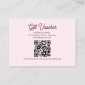 Carte De Réduction Fête de Noël rose moderne (Dos)