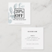 Carte De Réduction Feuilles d'aquarelle  (Devant / Derrière)