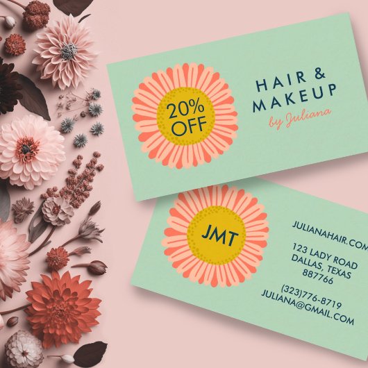 Carte De Réduction Fleur de tournesol doux rose