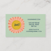 Carte De Réduction Fleur de tournesol doux rose (Dos)